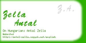 zella antal business card
